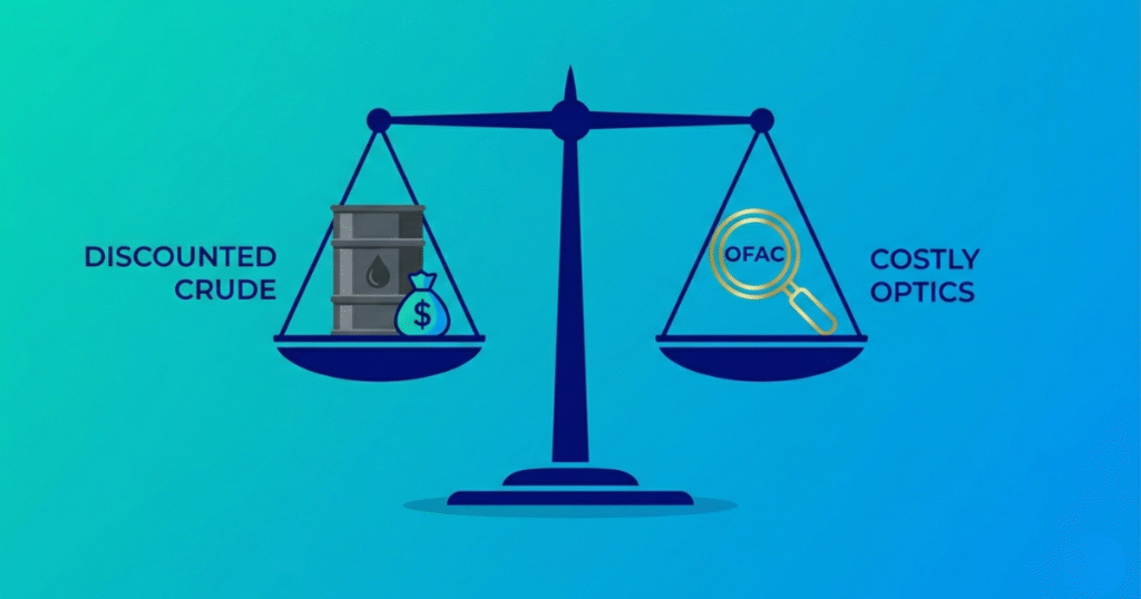 A weighing scale balancing discounted crude and costly optics